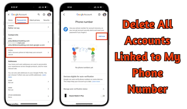 Delete All Accounts Linked to My Phone Number